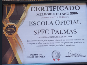 Escola do SPFC ganha certificado Melhores do Ano 2024